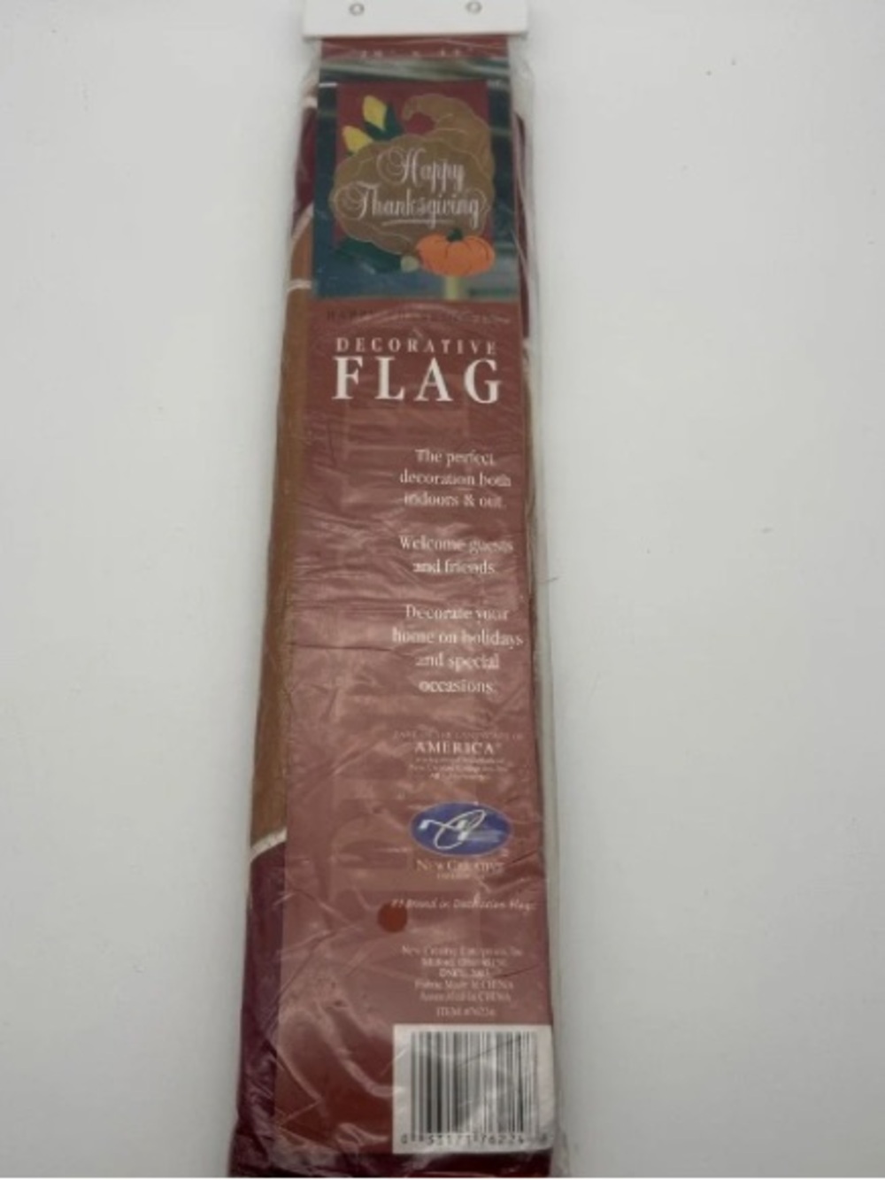 Happy Thanksgiving Decorative Flag Garland - Brown & Burgundy